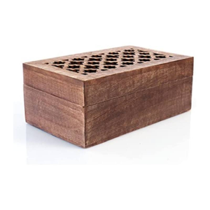 Caja de Joyería de Madera Vintage de Lujo con Diseño de Enrejado, Hecha a Mano, con Tapa con Bisagras, Tamaño Personalizable para Joyería - ZEHRA INDUSTRIES - Product Image 1