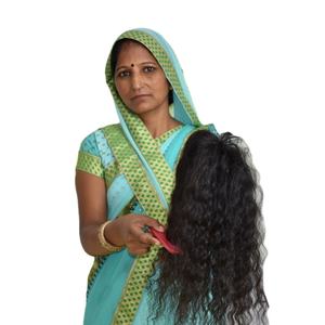 Natural Vendor's Raw Indian Temple Human <b>Hair</b> <b>Extensions</b> Black Color <b>Kinky</b> Curly Bundles Wave and Curl Styles Price - Product Image 1