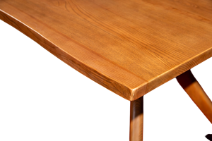 Ensemble de salle à manger moderne 7 pièces en bois de frêne Mobilier de maison Chaise en pierre Siège rembourré en cuir de noyer Dossier en rotin Hôtel confortable - Product Image 6