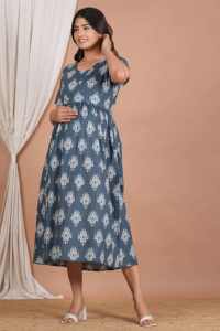 Nuevo Vestido de Maternidad Holgado con Acceso para Lactancia, Transpirable, de Verano, de Algodón, para Mujer - Product Image 5