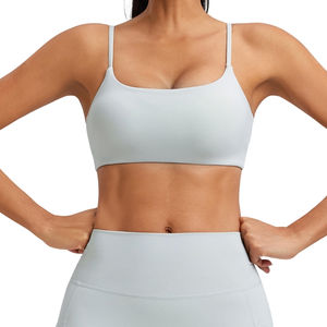 Sujetador deportivo de nailon Spandex transpirable de alta calidad Tallas grandes Estilo simple con impresión de transferencia de calor - Product Image 6