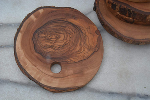 Sous-verres carrés en bois écologiques contemporains avec finition durable pour boissons chaudes et froides à la maison ou au bureau, artisanat Saniya - Product Image 2