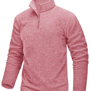 Nuevo estilo, polos de manga larga con cremallera de cuarto de verano para hombre, Color sólido, secado rápido, nuevo diseño, algodón de moda de talla grande - Product Image 1