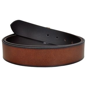 Cinturón de cuero de piel de grano superior informal para hombre sólido - Product Image 3