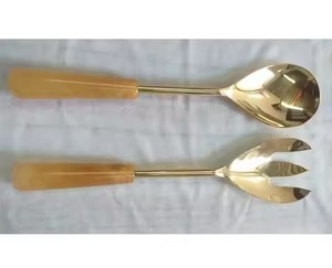 Stainless Steel <b>Salad</b> <b>Server</b> with Resin Handle Eco-Friendly & Dishwasher Safe Custom Color Kitchen Utensil - Product Image 6