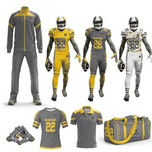 Paquet d'uniformes de football américain en polyester spandex rétro - Product Image 3