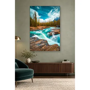 Stampa su tela della fiume turchese di Fida che scorre tra le rocce - Product Image 5