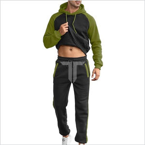 Survêtements à capuche personnalisés pour hommes de haute qualité, en molleton 100% coton, décontractés, à manches longues, avec logo personnalisé - Product Image 5