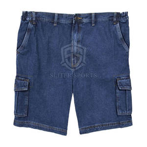 Meilleur matériau Short en jean léger de style High Street pour hommes Couleur unie 100% coton Respirant Porter Bas quantité minimale de commande - Product Image 1