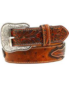 100% American Cow Hide Designer Western Belt con mano Floral Tooled Work para hombres y mujeres Western Belt - Product Image 6