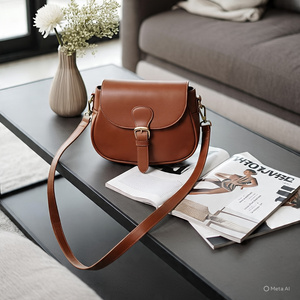 2025 Retro Latest Style <b>Women's</b> Genuine Leather Bucket Bag Hot Selling Genuine Leather <b>Women's</b> <b>Handbag</b> <b>Large</b> Color Pattern - Product Image 1