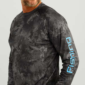 เสื้อใส่ตกปลาพร้อมโลโก้พิมพ์ซับลิเมต UV ป้องกันแสงแดดน้ำหนักเบาแห้งเร็ว UPF 50 - Product Image 3