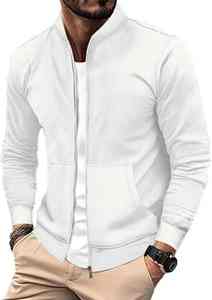 Chaqueta Bomber para Hombre al Mejor Precio, Estilo Urbano, Impermeable, Cortavientos, Cómoda, Transpirable, para Uso en Exteriores, con Cierre de Cremallera y Cuello Alto - Product Image 2