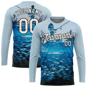 เสื้อตกปลาแขนยาวผ้าโพลีเอสเตอร์แห้งเร็วระบายอากาศได้ดีเสื้อทีมตกปลากลางแจ้งผ้าโพลีเอสเตอร์ - Product Image 3