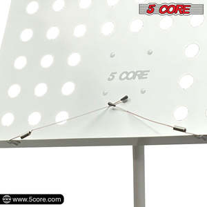 Soporte de Música de 5 Niveles Ajustable para Escritorio con Soporte para Micrófono, Soporte Portátil para Partituras, Soporte Metálico para Libros - Product Image 3
