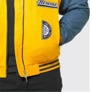 OEM Custom Ronpex International RI-300 Varsity <b>Jacket</b> School College Baseball Letterman for <b>Men</b> Embroidery Logos Breathable 100% - Product Image 5