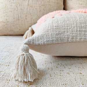 Housse de coussin en coton fait à la machine en tissu flammé biologique motif diamant multicolore taille personnalisable couleur pour la maison - Product Image 4