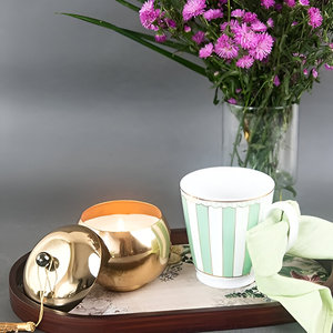 Luxury Gold Soy & <b>Paraffin</b> Wax Handmade Jar Candles with Lid for Home Wedding Christmas Valentine's Day & Ramadan Decor - Product Image 3