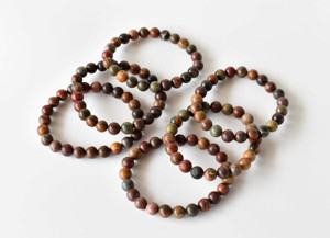 Premium Natural Quality Multi Picasso Jasper Hand Polished 8mm Round <b>Healing</b> <b>Bracelet</b> for Meditation Jewelry - Product Image 2