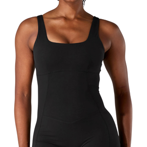 ชุดบอดี้สูทออกกำลังกายแขนกุดสำหรับผู้หญิง ชุดรอมเปอร์ขาสั้นแบบชิ้นเดียว ผ้ารัดรูปยืดหยุ่น ชุดจั๊มสูทสำหรับออกกำลังกาย โยคะ แอคทีฟแวร์ - Product Image 6