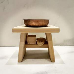 Taburete de baño de madera de cedro, taburete de Banco de ducha de diseño moderno hecho a mano para baño, Hotel, Villa y uso de apartamento - Product Image 2