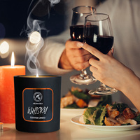 Vela Aromática Aromatika Whisky Soy con Aroma a Especias Amaderadas en Frasco de Vidrio, Serie Moderna para Hombre, Aromaterapia Premium, No Tóxica, Decoración para el Hogar