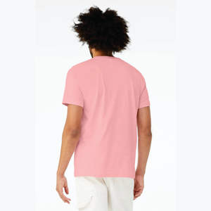 Airlume-Camiseta de algodón peinado para hombre y mujer, camiseta de manga corta con cuello en V, color rosa, 100% oz, 4,2 - Product Image 3