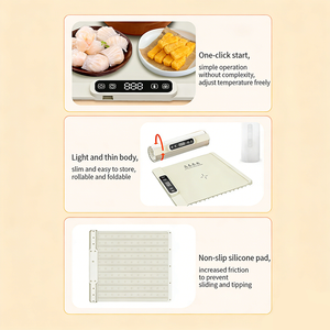 In Stock 45*38*1CM H1 New Product Foldable <b>Silicone</b> Food Warming Tray Electric Food Heating <b>Mat</b> Food Warmer <b>Mat</b> - Product Image 5
