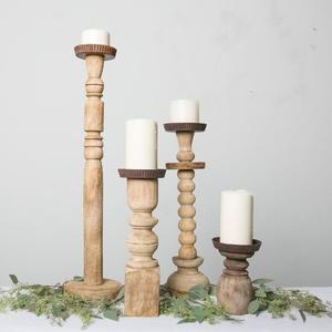 Support de pilier en bois Vintage blanc pour la décoration de la maison événements de mariage fête support de pilier minimaliste pièce maîtresse de mariage d'Inde - Product Image 5