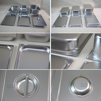 Peralatan Dapur Komersial Kantin Sekolah Panci Gn Eropa Stainless Steel Perlengkapan Restoran Hotel Chafing Dish Wadah Makanan