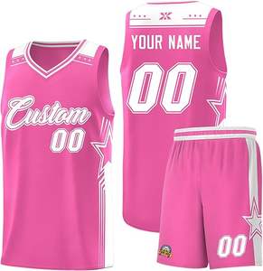 Uniforme de baloncesto personalizado, equipo impreso personalizado y número, conjunto superior de baloncesto y pantalones cortos para hombres/industria deportiva juvenil - Product Image 4