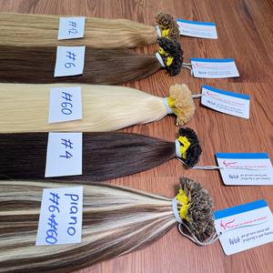 Extensiones de cabello humano de punta plana virgen de alta calidad 100% extensiones de cabello de punta plana vietnamita Pre-Bond Keratin Tip Extensiones de cabello humano - Product Image 4