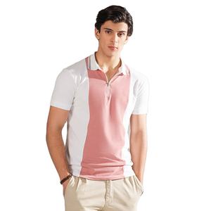 Quantité minimale de commande bas élégant luxe hommes Slim Fit Polo t-shirt sur mesure fermeture éclair col 2 panneaux à manches courtes décontracté hommes Polo t-shirt - Product Image 1