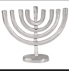 Bougeoir Menorah religieux le plus vendu pièce maîtresse en aluminium pour décor de noël chandelier par décor impex - Product Image 1