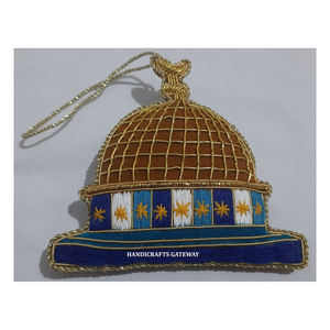 Personalizar forma Zari bordado árbol de Navidad adorno colgante hecho a mano tela Material multicolor usado decoración de la boda - Product Image 1