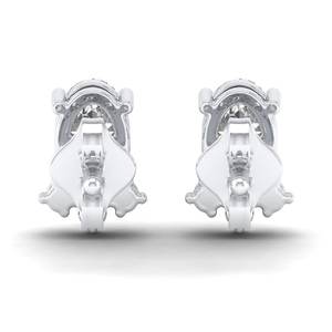 Pendientes de Botón con Diamante Cultivado en Laboratorio CVD de Corte Ovalado de 0.81 Quilates de Calidad Premium REYES en Plata de Ley 925, Joyería Fina - Product Image 4