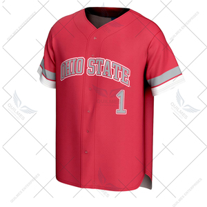 New Ohio State Buckeyes Unisex Ligero Colegiado Béisbol de alta calidad Moda Jersey - Scarlet - Product Image 2