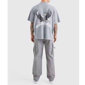 Camisetas de hombre en blanco de algodón 100% de alta calidad, camiseta de gran tamaño de peso pesado, camiseta personalizada con estampado - Product Image 2