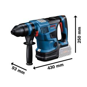 Marteau perforateur sans fil 5.8J SDS Plus à changement rapide, 800W, module Bluetooth, poignée auxiliaire, butée de profondeur, mallette de transport - Product Image 5