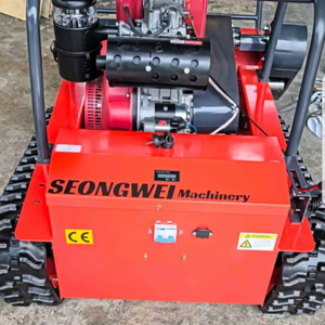 Tondeuse à fléaux KOOP 195F de qualité professionnelle avec chenilles de 150 mm et moteur diesel de 15 ch, largeur de coupe de 800 mm, réglage par télécommande, bac à herbe - Product Image 3