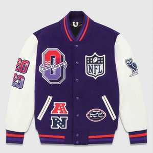 Blouson d'aviateur d'hiver 100% coton unisexe avec logo personnalisé pour hommes Varsity College Baseball Stand Windproof Breathable High Street - Product Image 6