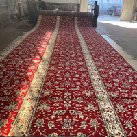Custom 3D Red Carpets Rugs Soft High Pile 10mm Nylon Mosque Carpet Rolls Wilton Style with Anti-Slip Feature