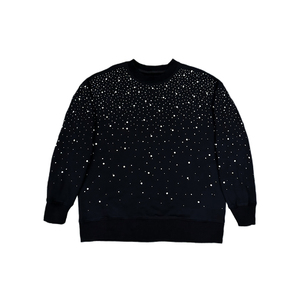 Sweat à capuche oversize confortable en coton (65%) et polyester (35%), 370 g/m², avec fermeture éclair et strass - Product Image 6