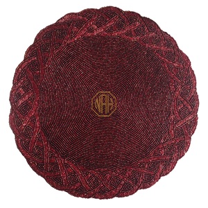 Beaded <b>Placemats</b> Embroidered Cotton <b>Round</b> Decor Mat for Dining Factory Export Handmade Craft Bulk Wholesale Supplier Tableware - Product Image 2