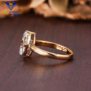 Lab-Stone 4,08 TDW Cojín Corte Diamante Anillo de oro amarillo Impresionante Color DE LA EF-VS - Product Image 3