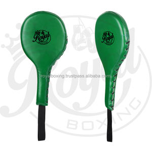 Palettes de boxe en cuir véritable de précision améliorée dragonne Taekwondo Kick Pad Muay Thai Kickboxing Dummy pour arts martiaux - Product Image 2