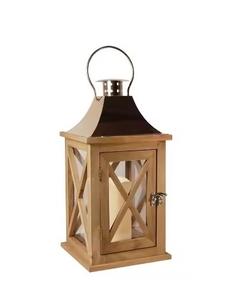 Linterna de madera hecha a mano de calidad superior de diseño al por mayor portavelas personalizado acabado elegante linterna de madera - Product Image 1