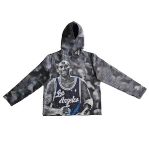 Sweat à capuche zippé complet Surdimensionné Basketball Celebrity Tapestry Woven Pullover Hoodie - Product Image 1