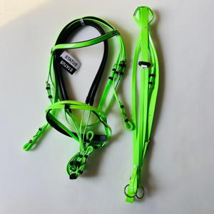 Ensemble de brides de course en PVC Martingale Rênes en caoutchouc Matériel en acier inoxydable | Toutes les couleurs disponibles Imperméable Durable Cheval Tack - Product Image 1