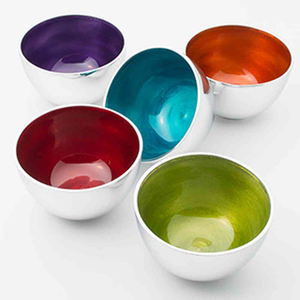 Plato de corazón esmaltado turquesa aluminio fundido de metal - Product Image 3